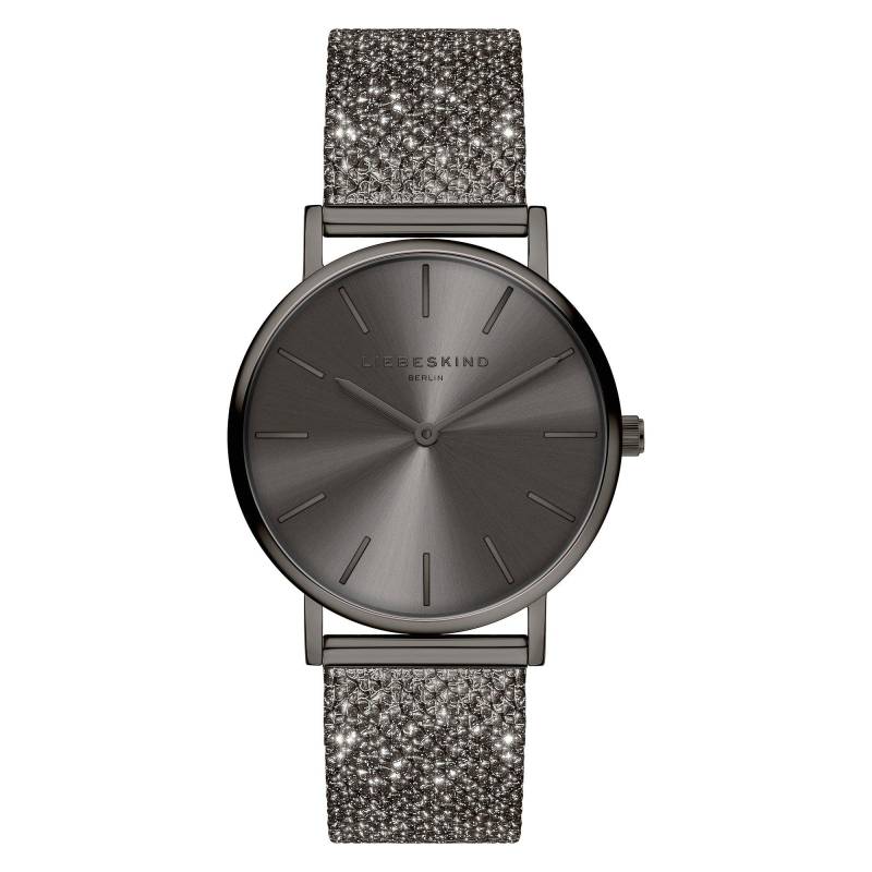 Glitter Armbanduhr Damen Schwarz 34mm von LIEBESKIND