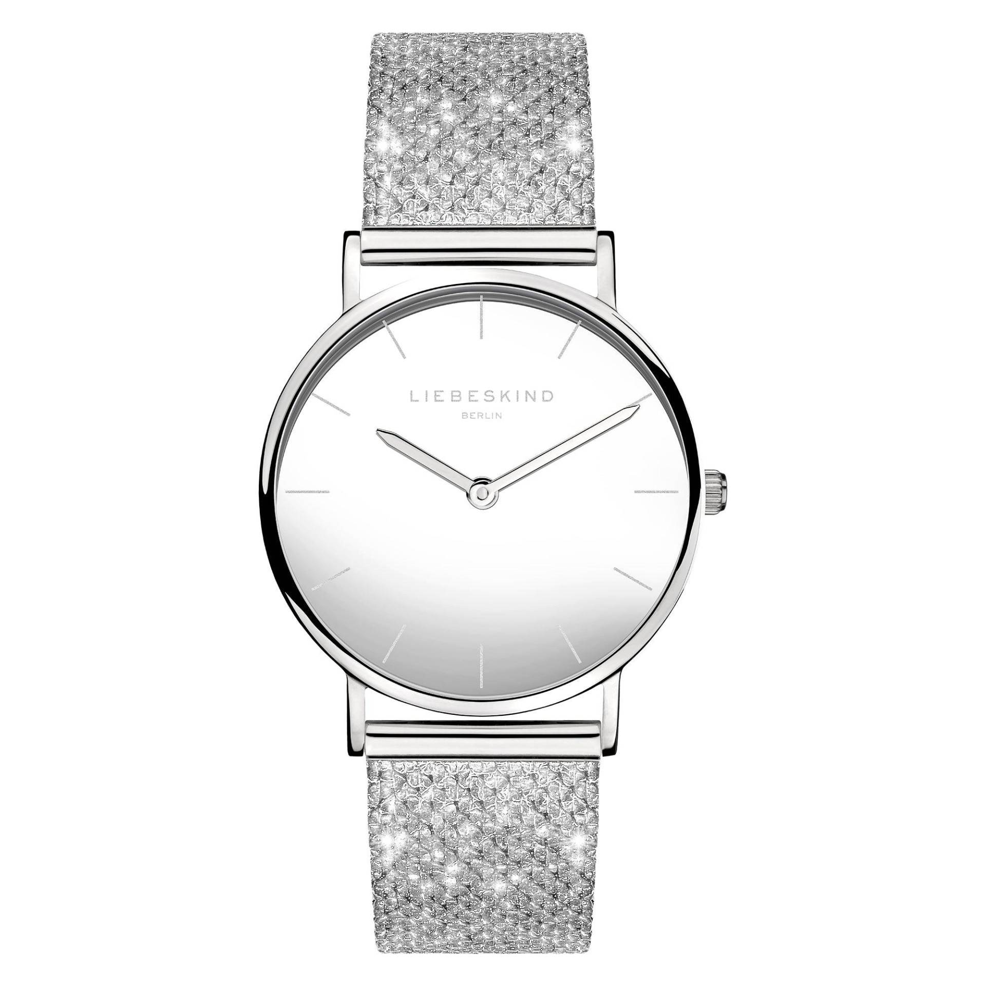 Glitter Armbanduhr Damen Silber 34mm von LIEBESKIND