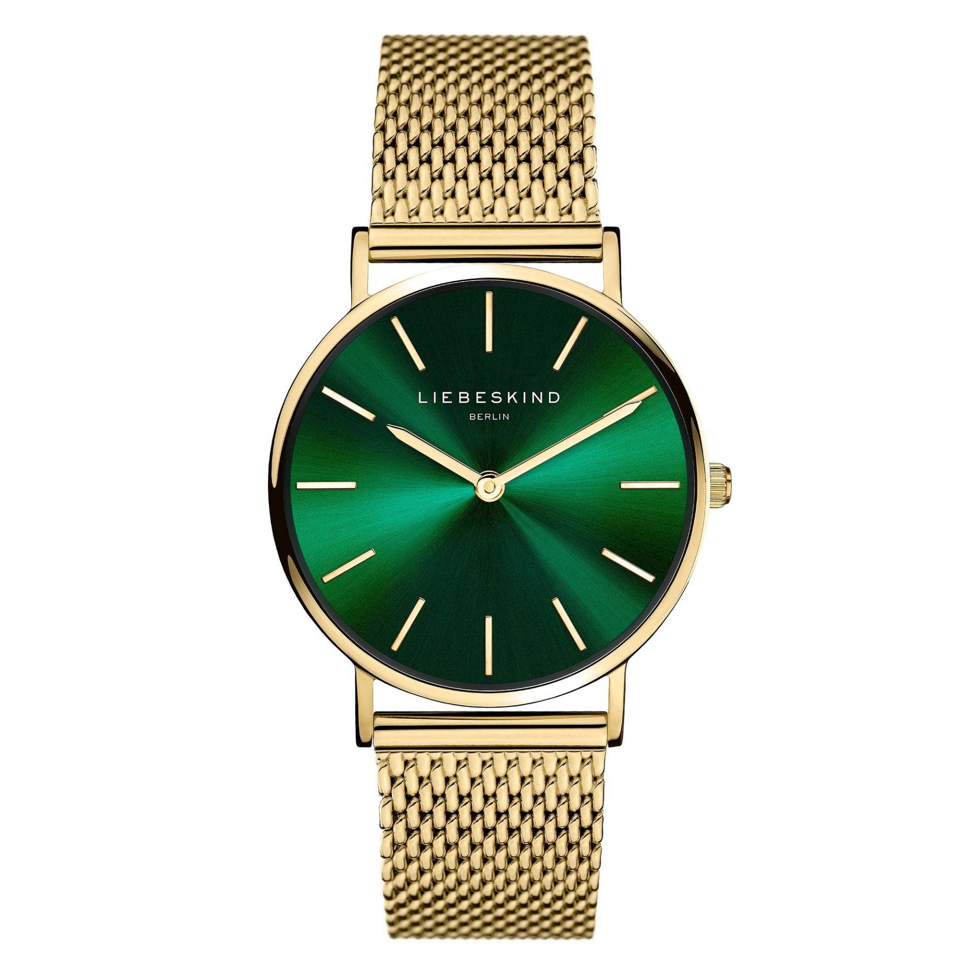 Green Armbanduhr Damen Gold 34mm von LIEBESKIND