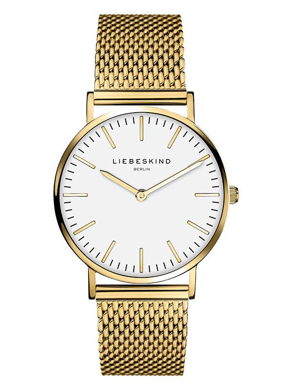 Minimalistic Armbanduhr Damen Gold 34mm von LIEBESKIND