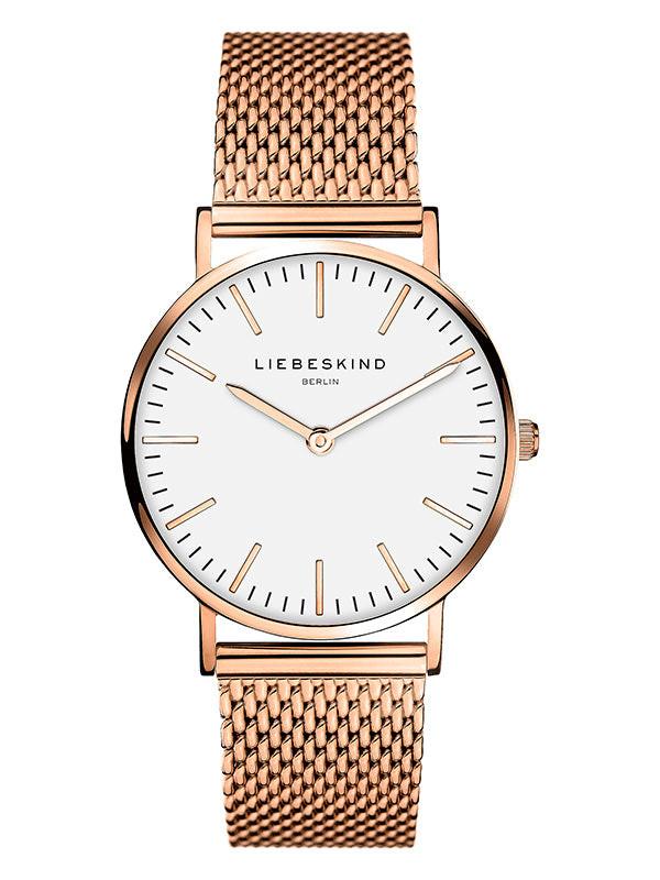 Minimalistic Armbanduhr Damen Roségold 34mm von LIEBESKIND