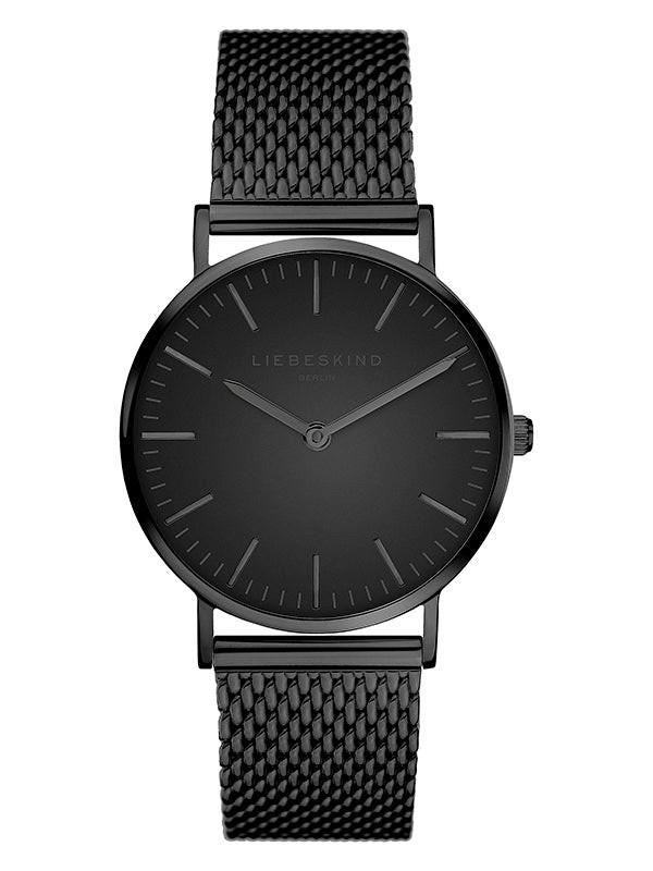 Minimalistic Armbanduhr Damen Schwarz 34mm von LIEBESKIND