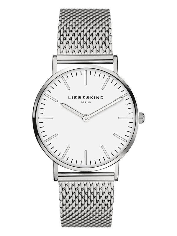 Minimalistic Armbanduhr Damen Silber 34mm von LIEBESKIND