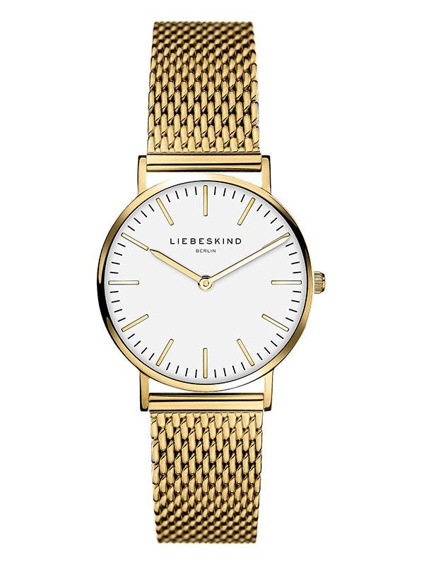 Minimalistic Mini Armbanduhr Damen Gold 30mm von LIEBESKIND