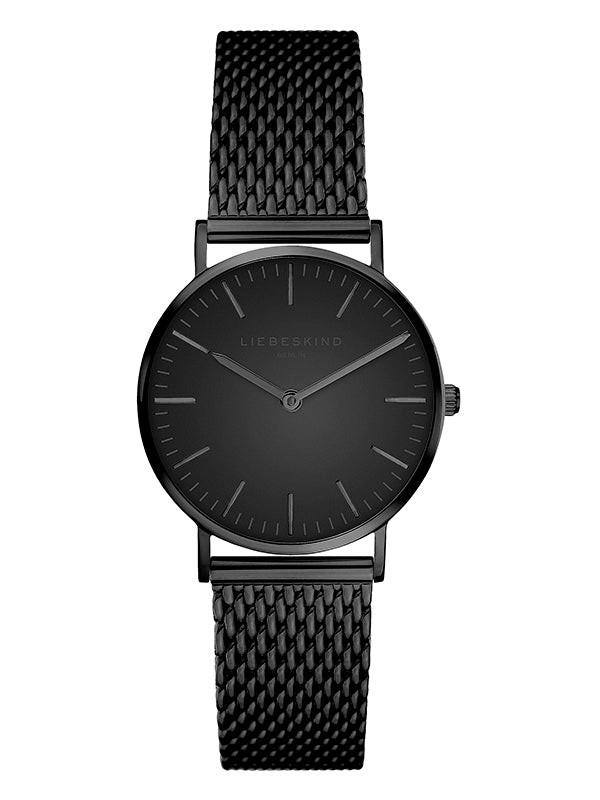 Minimalistic Mini Armbanduhr Damen Schwarz 30mm von LIEBESKIND