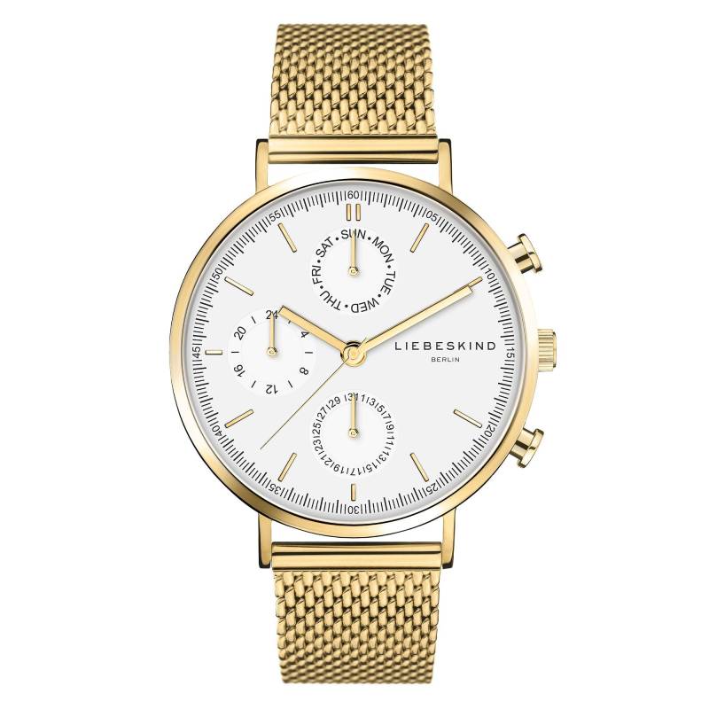 Multi Armbanduhr Damen Gold 38mm von LIEBESKIND