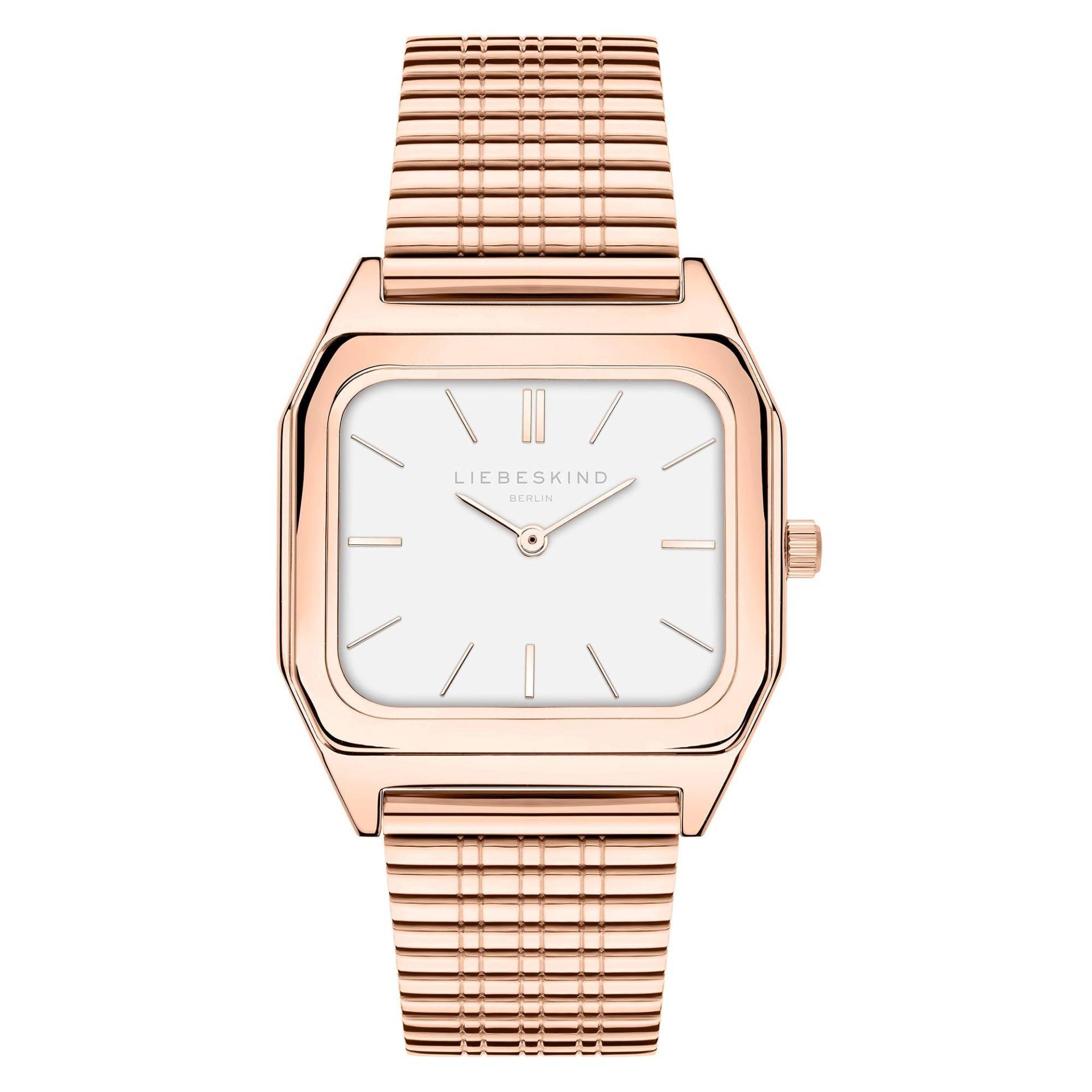 Retro Armbanduhr Damen Roségold 34mm von LIEBESKIND