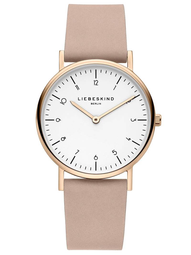 Sporty Armbanduhr Damen Beige 34mm von LIEBESKIND