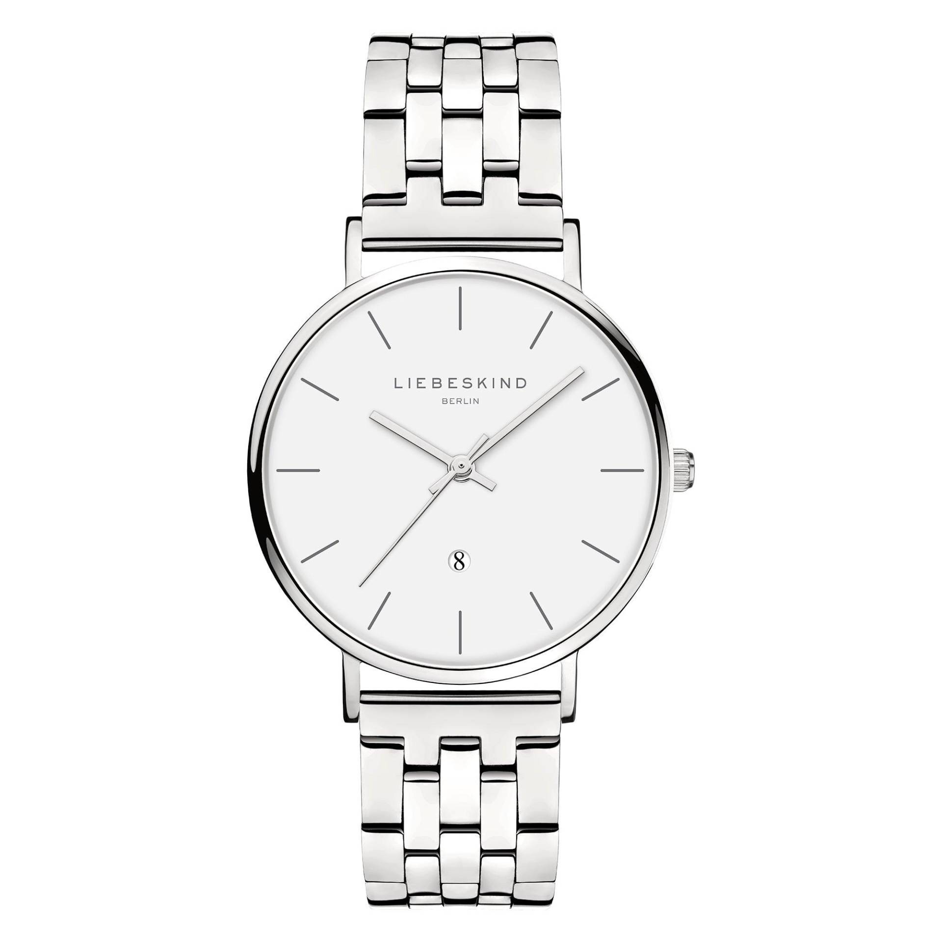 Timeless Classic Armbanduhr Damen Silber 34mm von LIEBESKIND