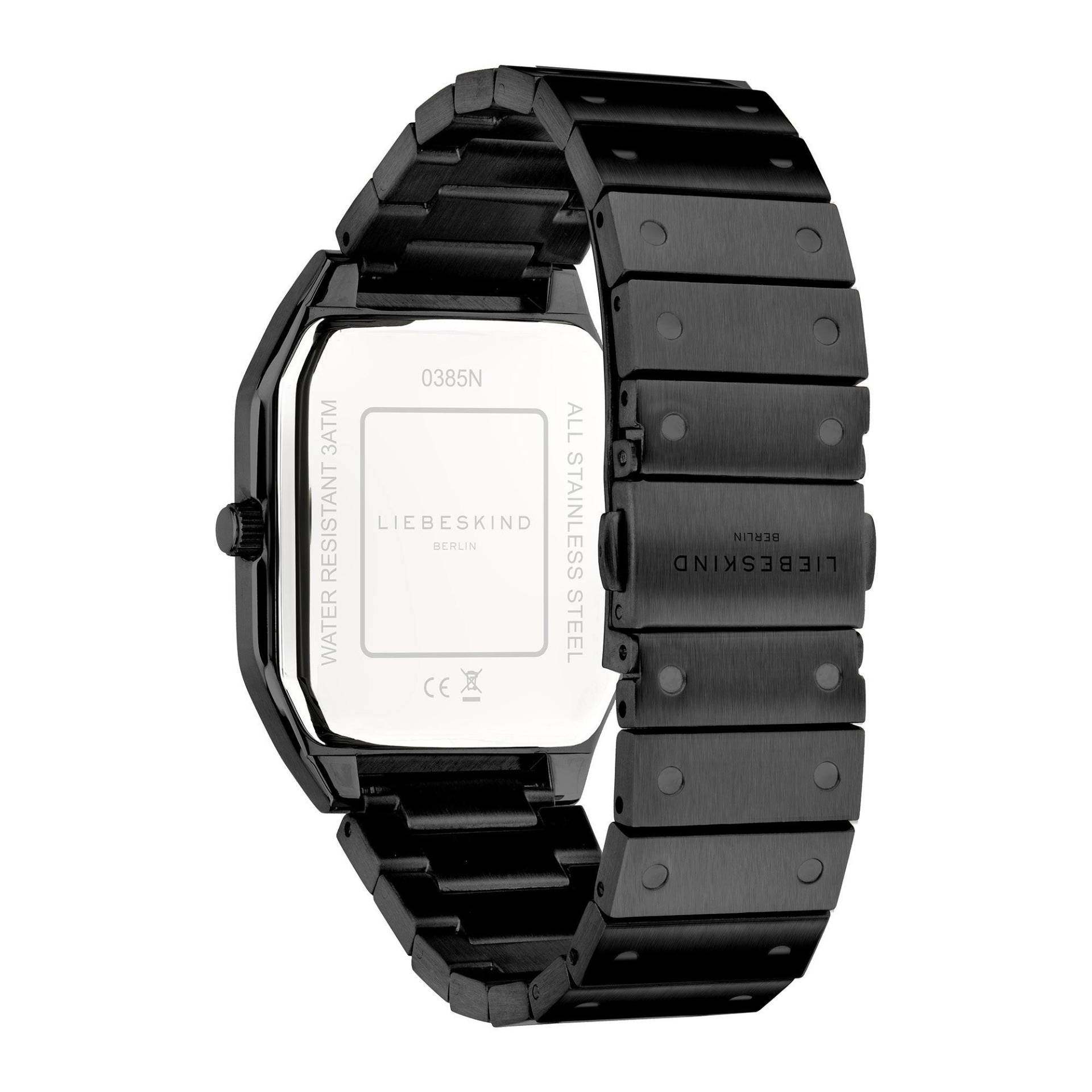 Traveller Armbanduhr Damen Schwarz 39mm von LIEBESKIND