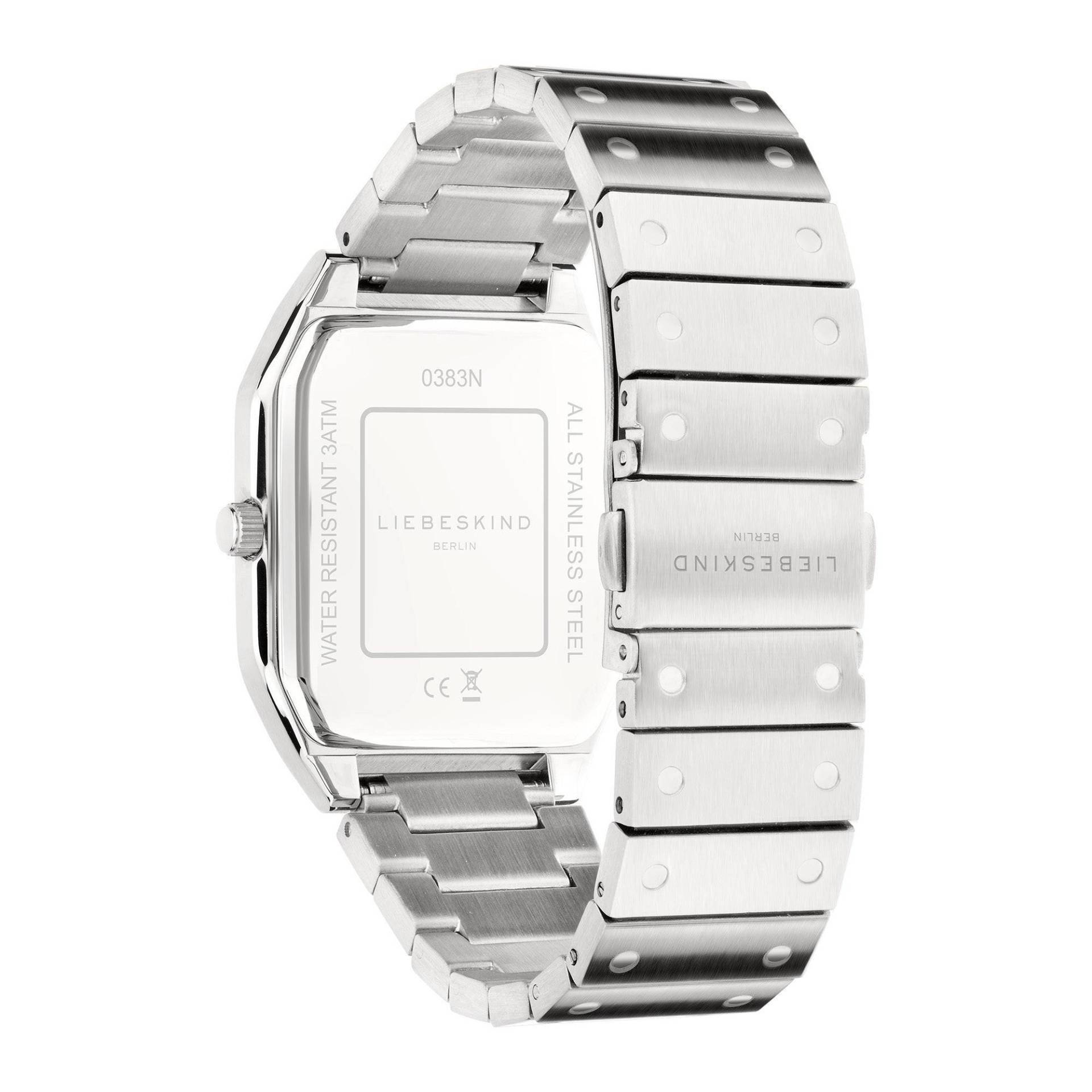 Traveller Armbanduhr Damen Silber 39mm von LIEBESKIND