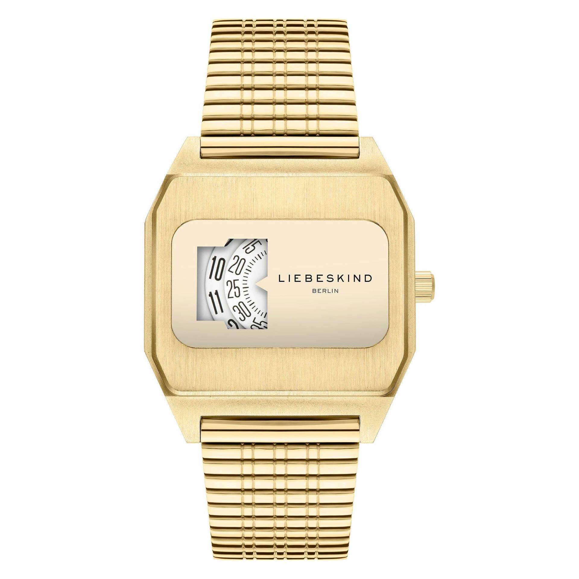 Vinyl Vision Armbanduhr Damen Gold 39mm von LIEBESKIND