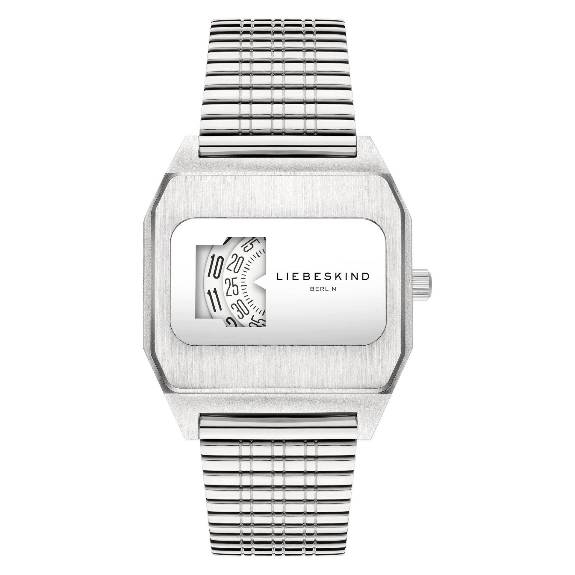 Vinyl Vision Armbanduhr Damen Silber 39mm von LIEBESKIND