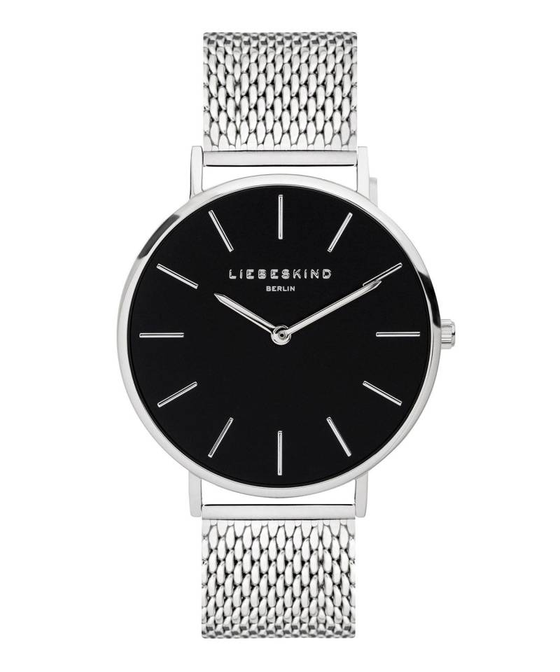 Wonderful Black Armbanduhr Damen Silber 38mm von LIEBESKIND