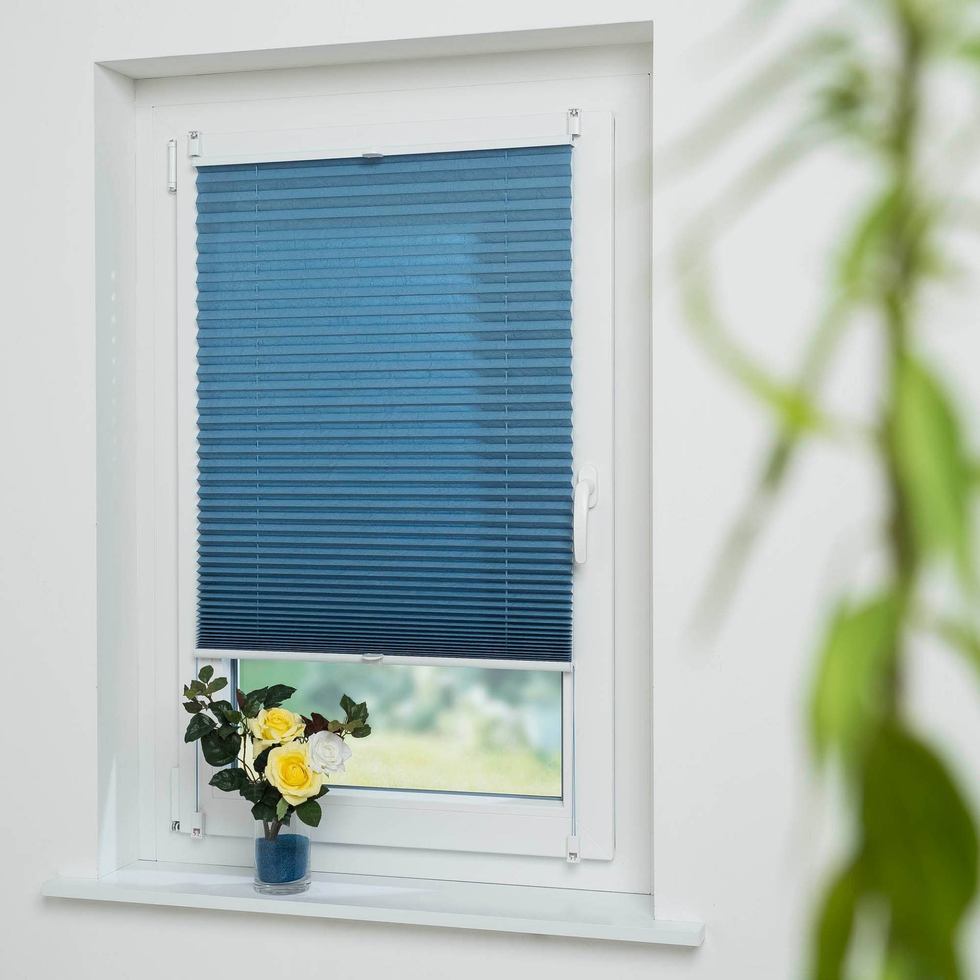 Liedeco Plissee »Jeansblue«, Lichtschutz, ohne Bohren, verspannt Liedeco Plissee »Jeansblue«, Lichtschutz, ohne Bohren, verspannt von LIEDECO