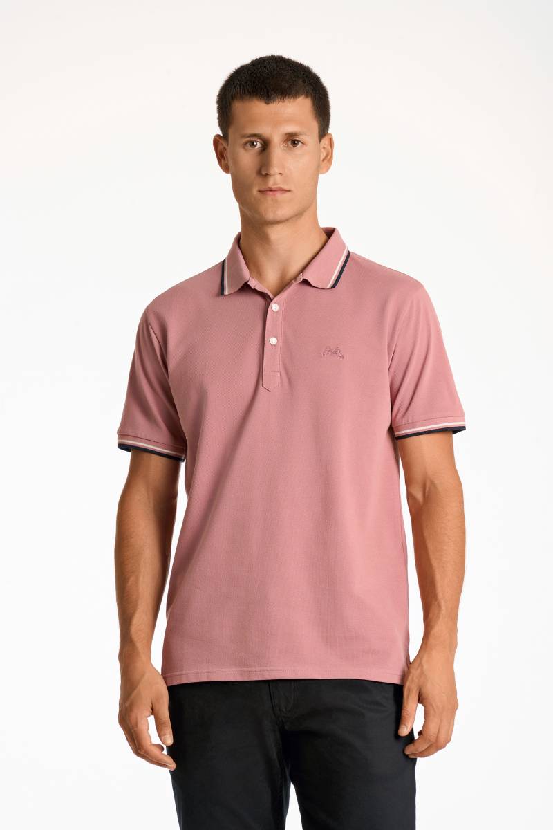 LINDBERGH Poloshirt, mit Logo-Stickerei und abgesetzten Bündchen von LINDBERGH