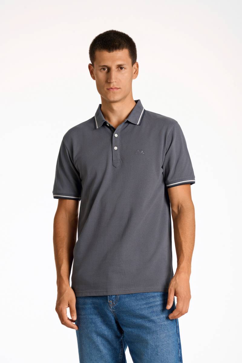 LINDBERGH Poloshirt, mit Logo-Stickerei und abgesetzten Bündchen von LINDBERGH