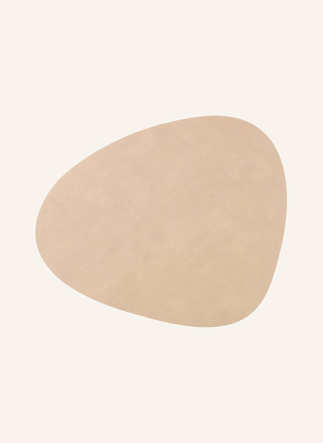 Linddna Tischset Curve L Aus Leder beige von LINDDNA