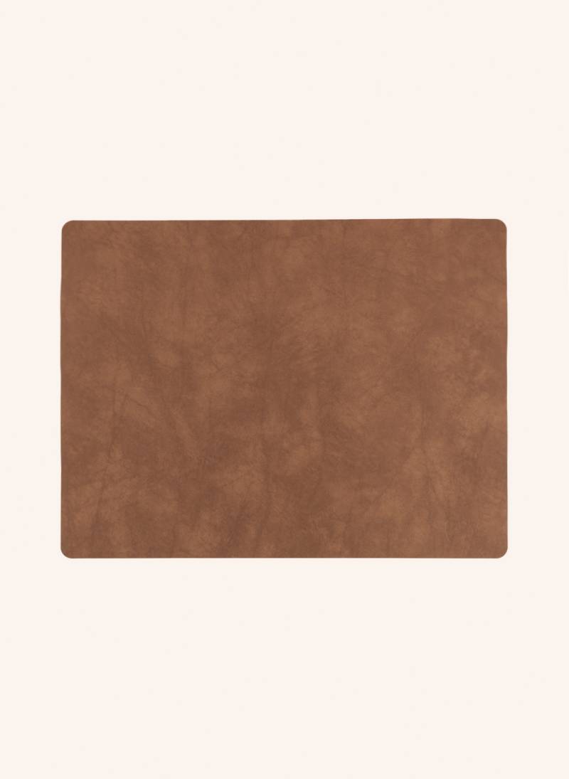 Linddna Tischset Square L Aus Leder beige von LINDDNA