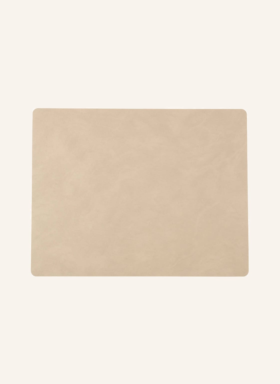 Linddna Tischset Square L Aus Leder beige von LINDDNA