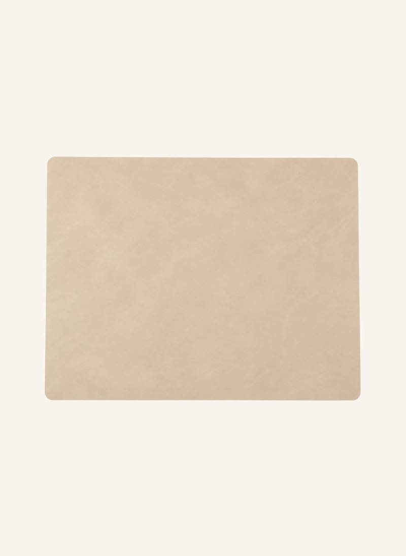 Linddna Tischset Square L Aus Leder beige von LINDDNA