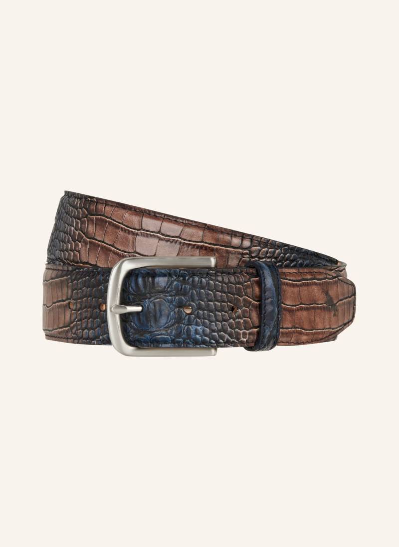 Lindenmann Ledergürtel blau Lindenmann Ledergürtel blau von LINDENMANN