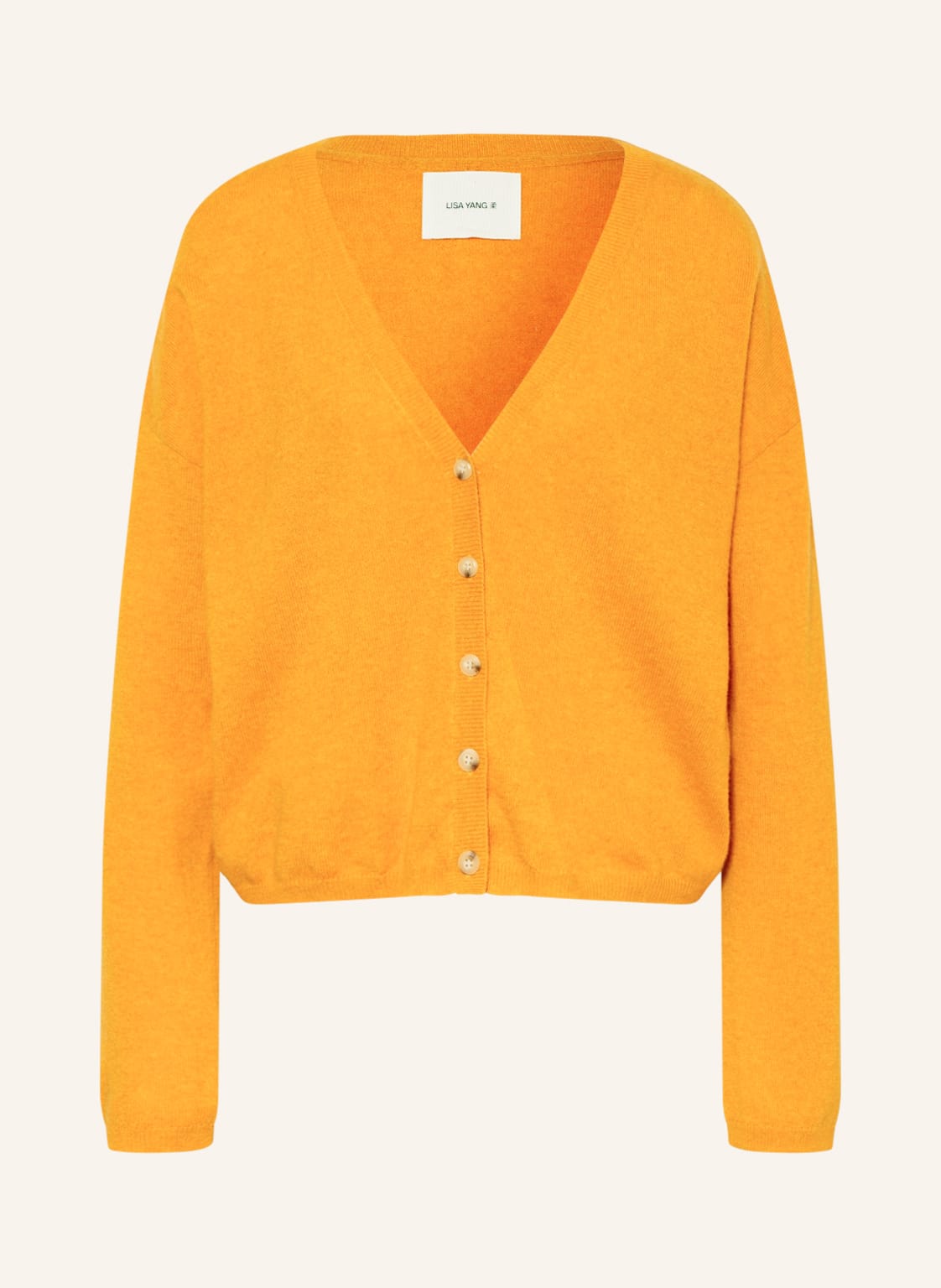 Lisa Yang Strickjacke Abby Aus Cashmere orange Lisa Yang Strickjacke Abby Aus Cashmere orange von LISA YANG