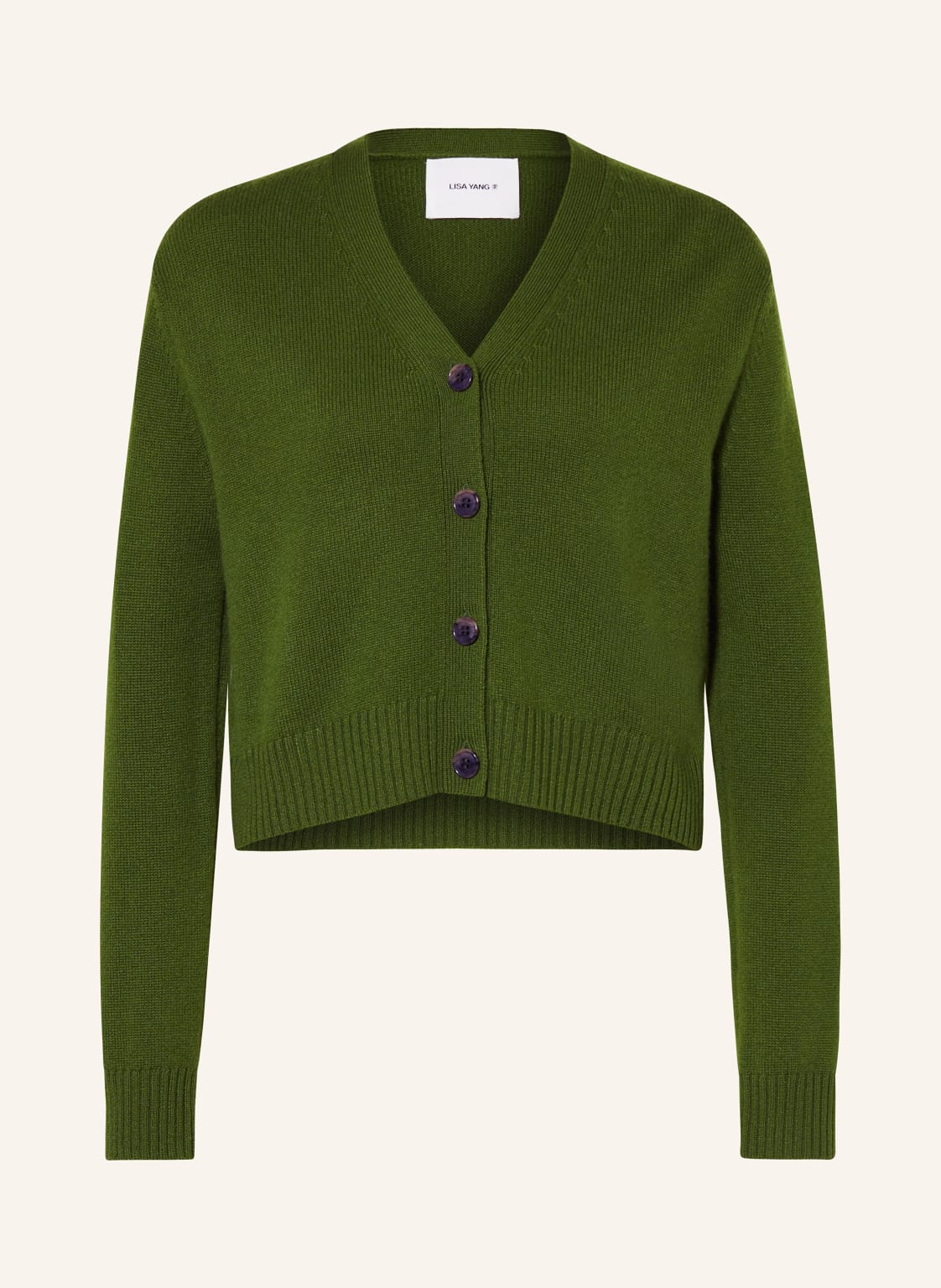 Lisa Yang Strickjacke Marion Aus Cashmere gruen von LISA YANG