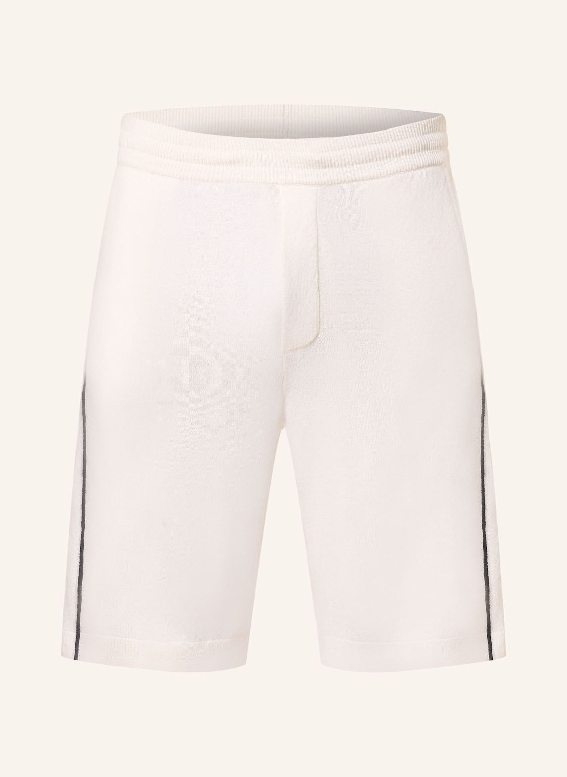 Lisa Yang Strickshorts Ollie Aus Cashmere Mit Galonstreifen weiss von LISA YANG