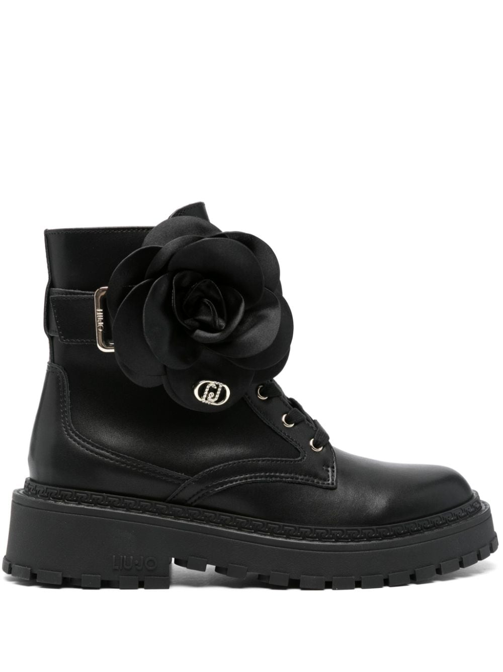 LIU JO 45mm floral-appliqué boots - Black von LIU JO