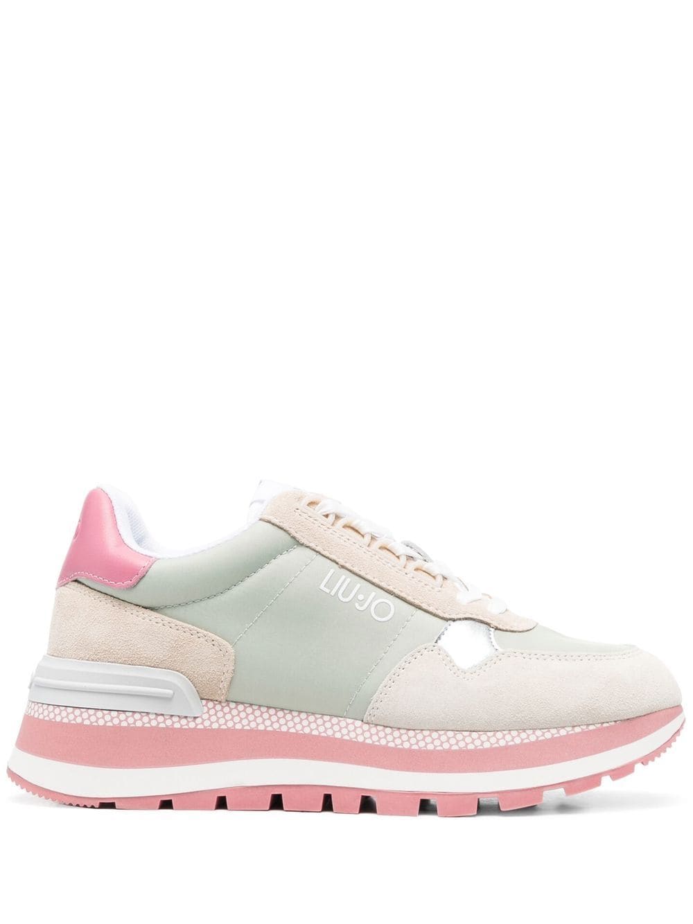 LIU JO 45mm panelled lace-up sneakers - Neutrals von LIU JO