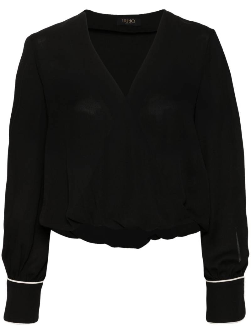 LIU JO Crêpe de chine blouse - Black von LIU JO