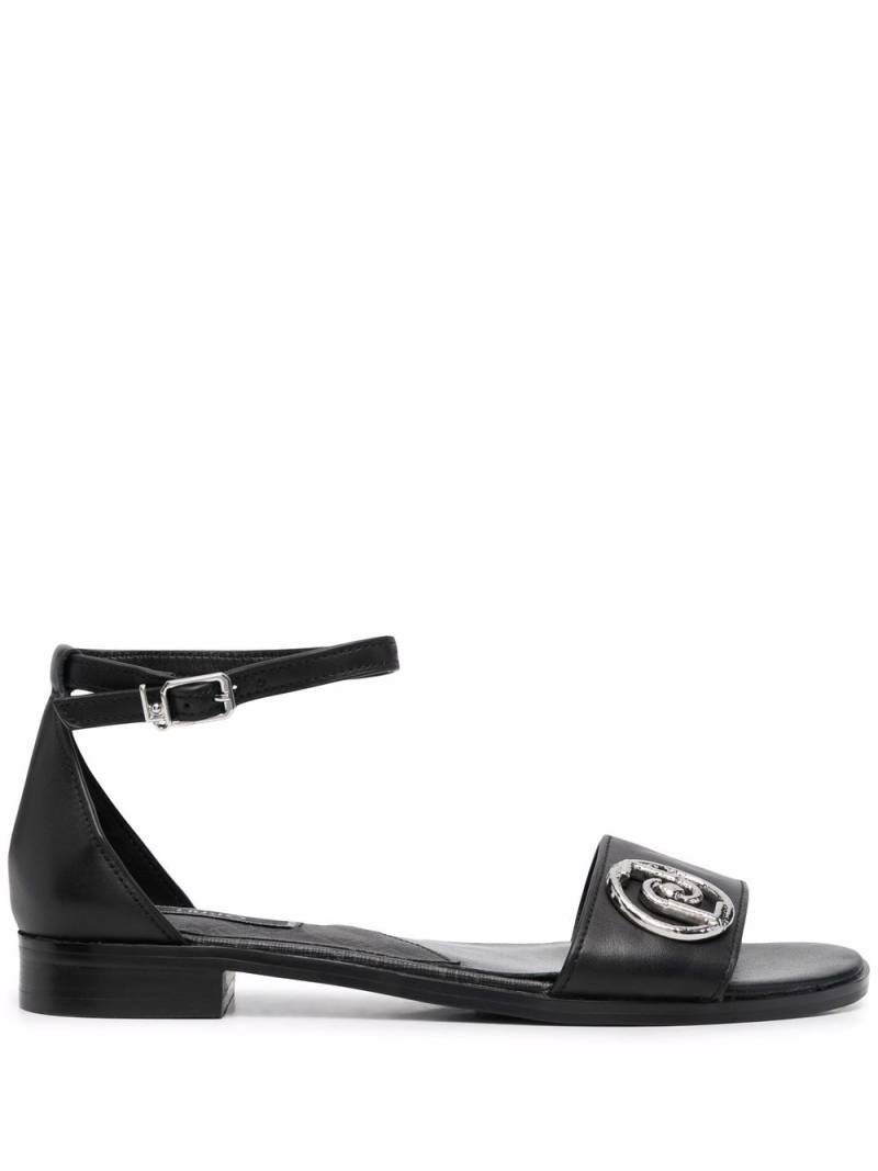 LIU JO Erin logo-plaque sandals - Black von LIU JO