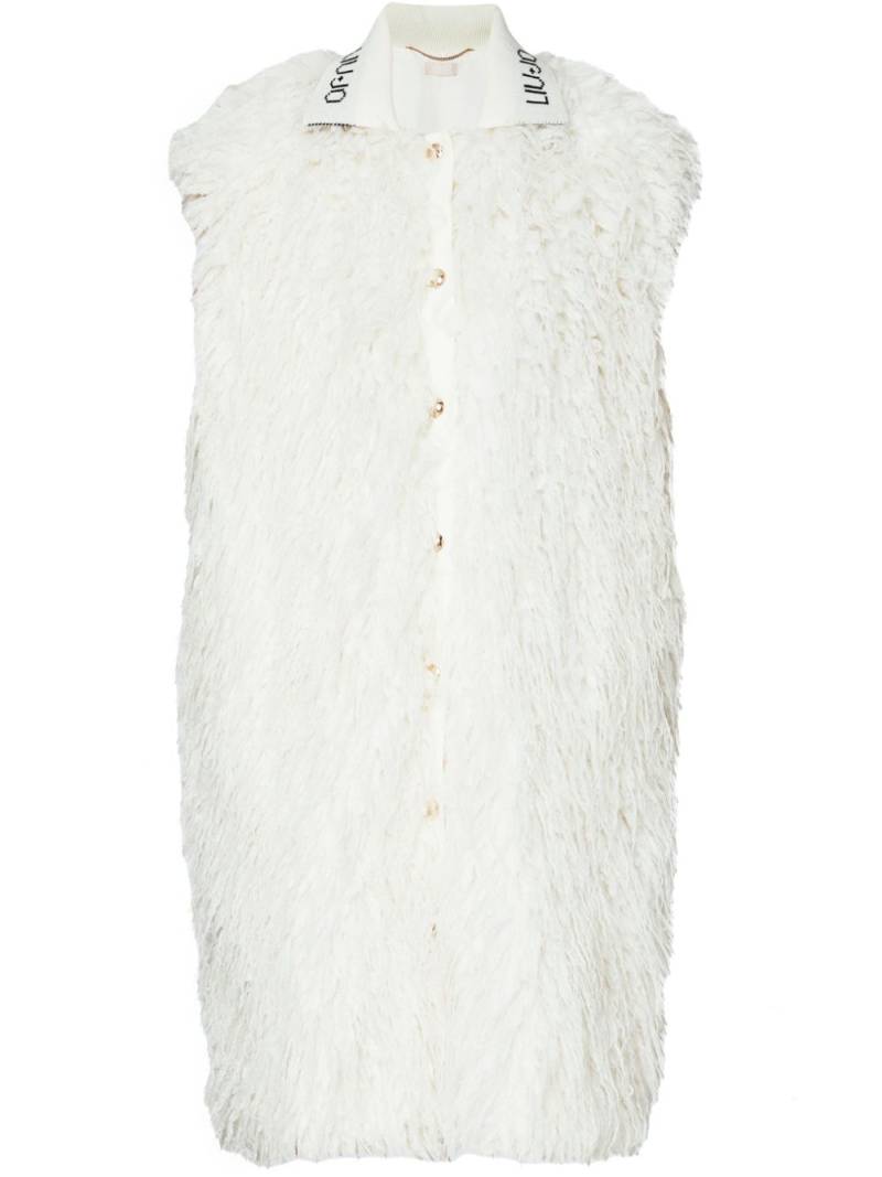 LIU JO faux-fur gilet - White von LIU JO