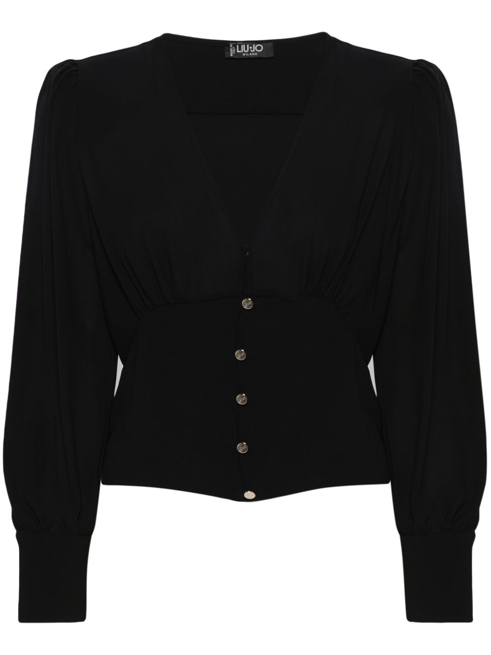 LIU JO Georgette gathered-detail blouse - Black von LIU JO