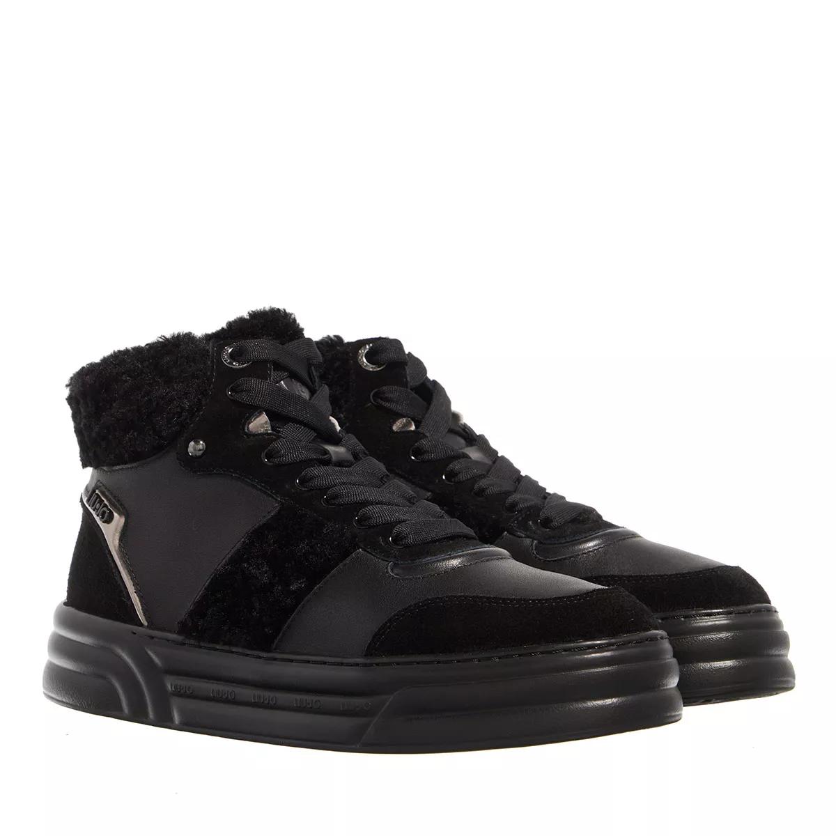 LIU JO Sneakers - Cleo 22 Warm Mid Sneaker Cow Suede Calf Leath - Gr. 36 (EU) - in Schwarz - für Damen von LIU JO