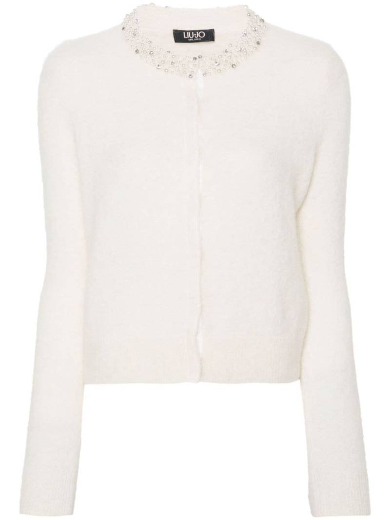 LIU JO bead-embellished cardigan - Neutrals von LIU JO