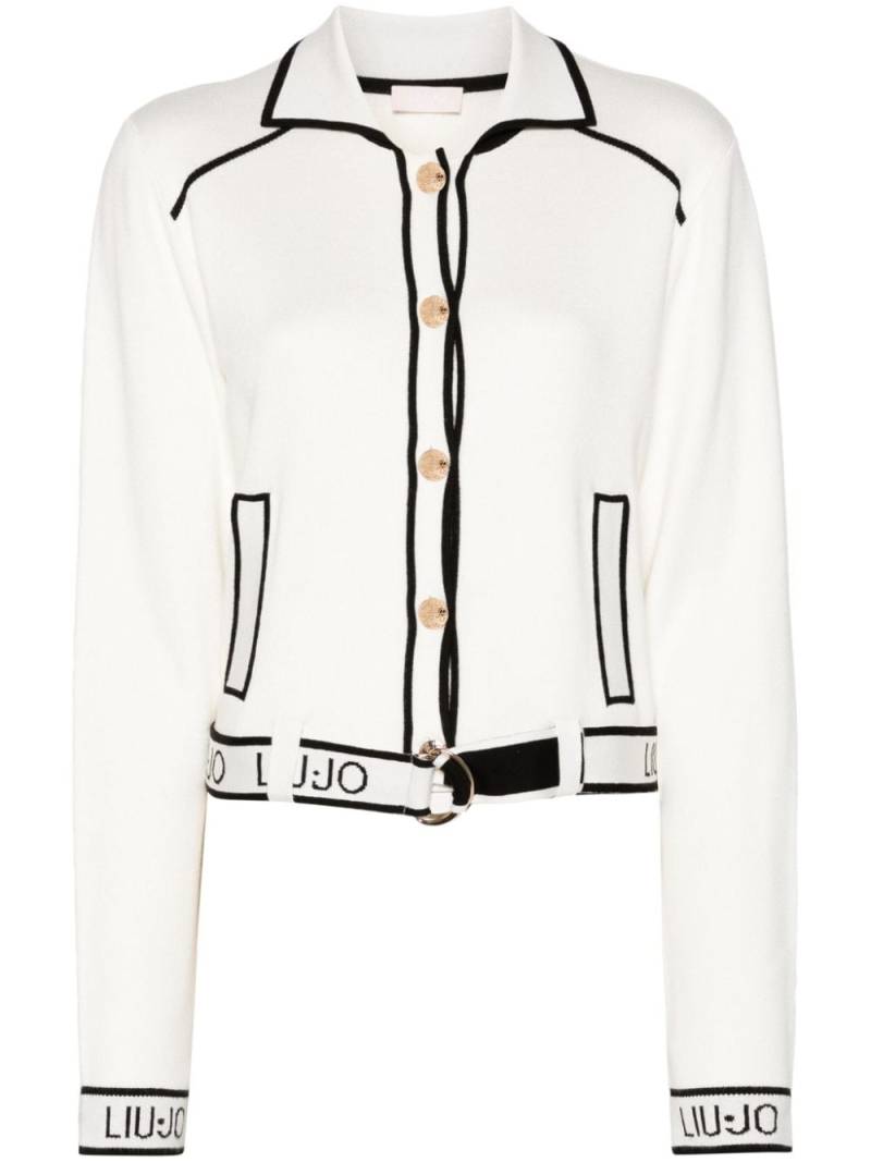 LIU JO belted cardigan - White von LIU JO