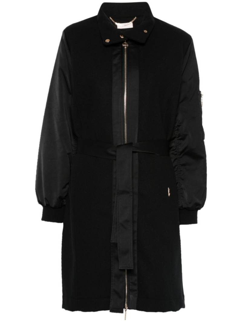 LIU JO belted coat - Black von LIU JO