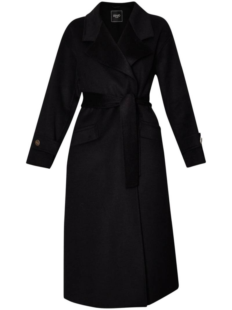 LIU JO belted wool-blend coat - Black von LIU JO