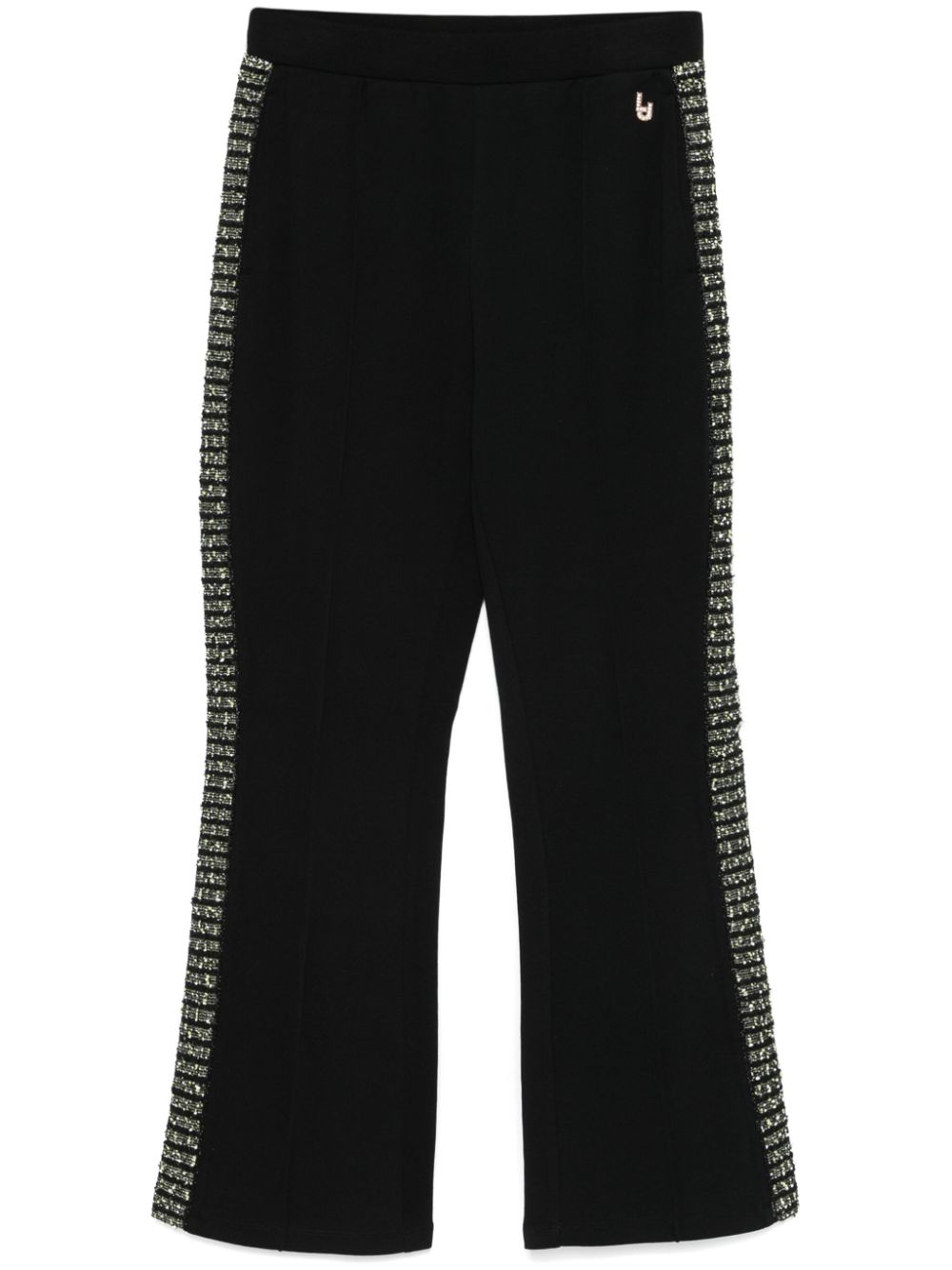 LIU JO bouclé-panels trousers - Black von LIU JO