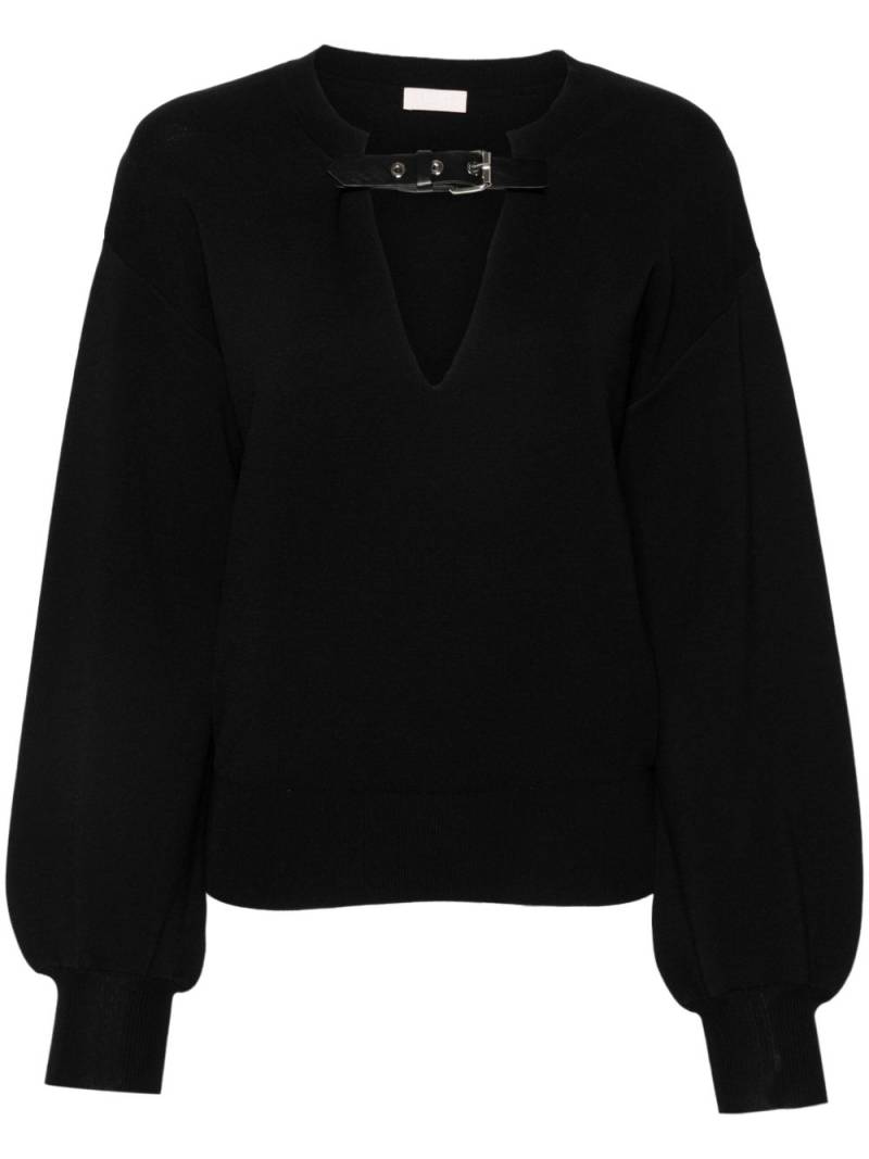 LIU JO buckle-strap sweater - Black von LIU JO