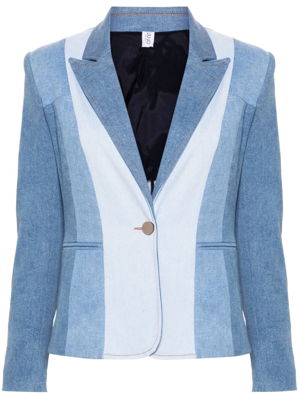 LIU JO colourblock panelled denim blazer - Blue von LIU JO