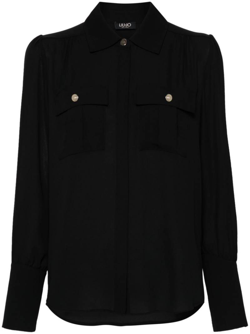 LIU JO crepe shirt - Black von LIU JO