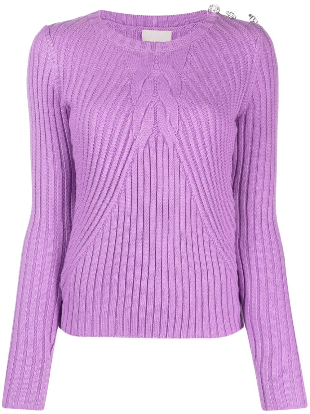 LIU JO crew-neck long-sleeve jumper - Purple von LIU JO