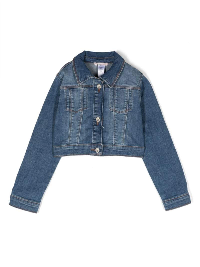 Liu Jo Kids cropped denim jacket - Blue von Liu Jo Kids