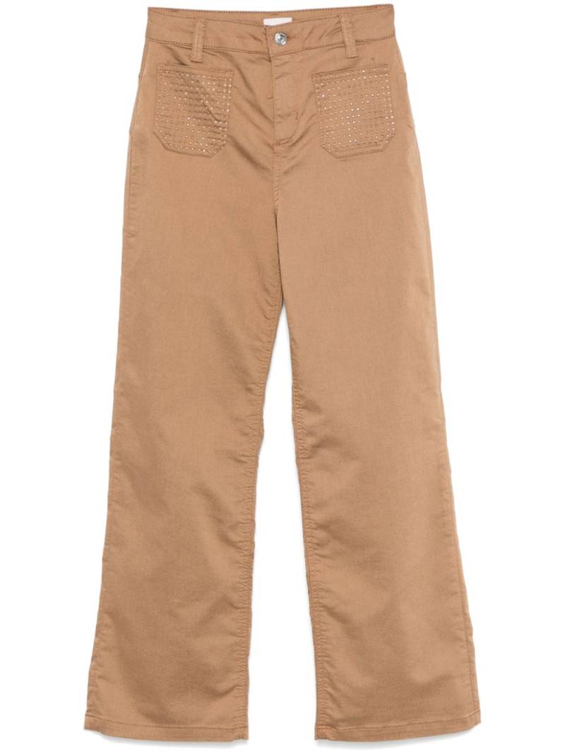 LIU JO cropped flared trousers - Brown von LIU JO