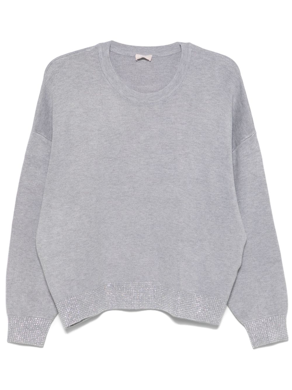 LIU JO crystal-embellished jumper - Grey von LIU JO