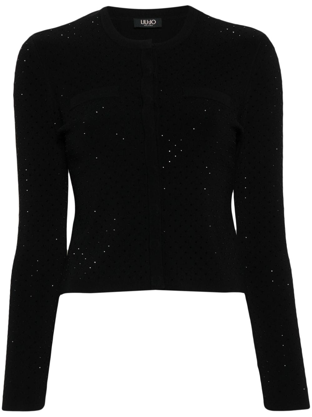 LIU JO crystal-embellished knitted cardigan - Black von LIU JO