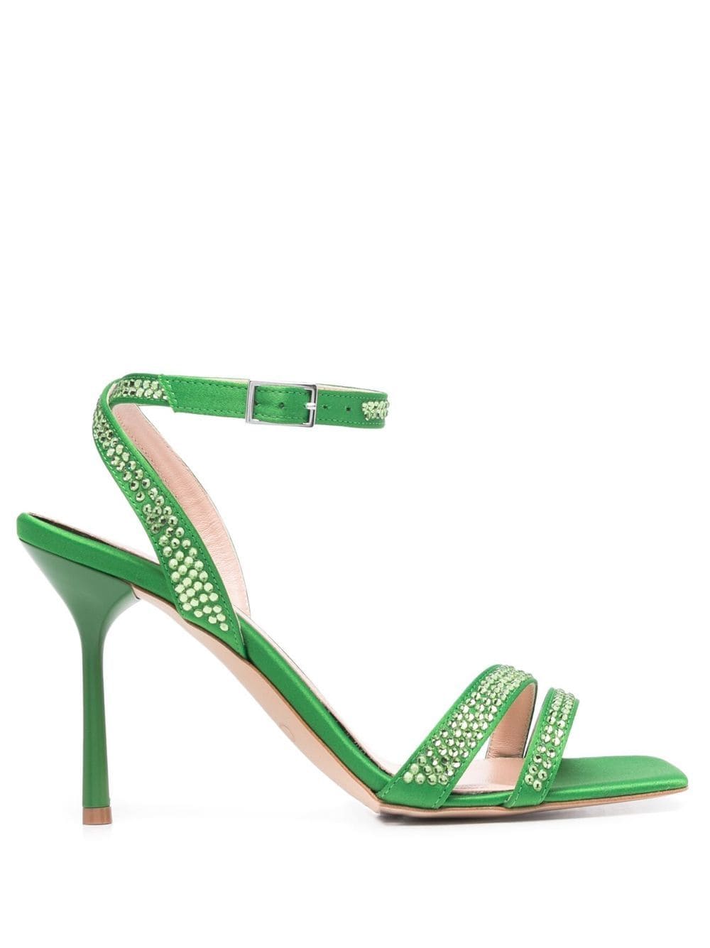 LIU JO crystal-embellished leather sandals - Green von LIU JO